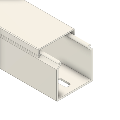 MODULAR SOLUTIONS PLASTIC CONDUIT<br>38MM X 38MM 45 GRAY 6.5'